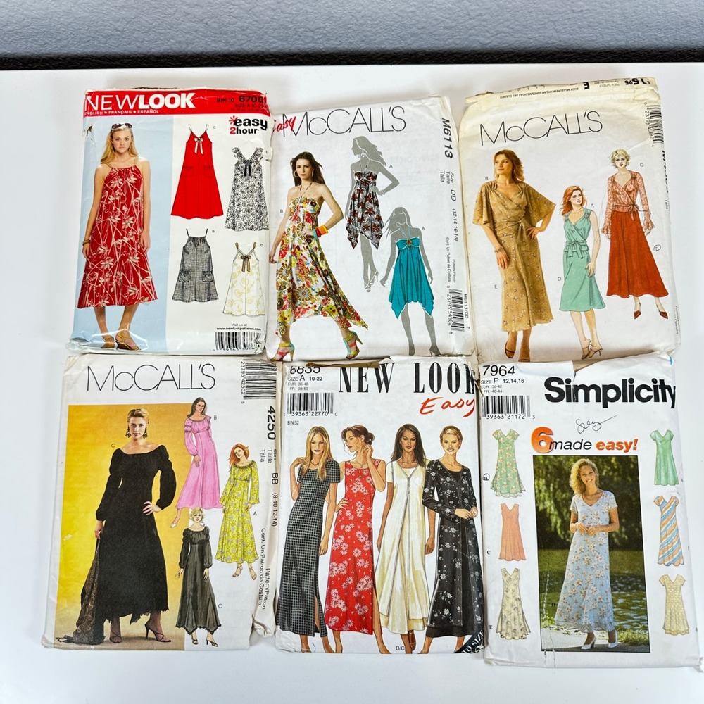 VTG Lot of 14 Sewing Patterns McCalls Simplicity New Look Dress Bridal Maxi 90s - Picture 2 of 9